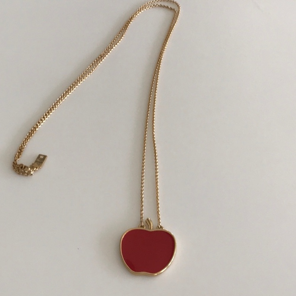 kate spade big red apple statement necklace 🍎